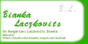 bianka laczkovits business card